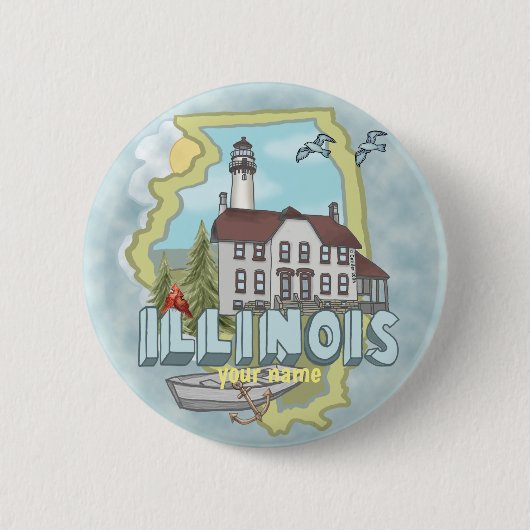 Illinois vuurtoren speldje (Voorkant)