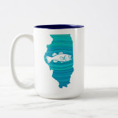 Illinois Wave Fishing Tweekleurige Koffiemok (Links)