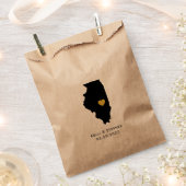 Illinois Wedding Favor Treat Sacks, Sacs Cadeaux (Coupé)