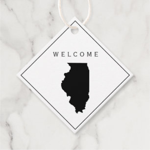 Illinois Welcome Bag Gift Label voor Wedding Weeke