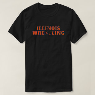 Illinois Wrestling Team Freestyle Wrestler Gear T-shirt