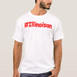 "#Illinoisan " Cute Design. Bestel nu T-shirt
