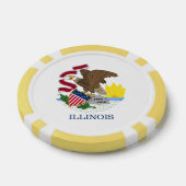 Illinoisan Flag, Flag of Illinois Poker Chips (Enkel)