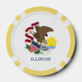 Illinoisan Flag, Flag of Illinois Poker Chips (Achterkant)