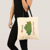 Illinoisan Map Bag Tote Bag (Voorkant (product))