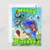 Illow & - Happy Birthday Briefkaart (Voorkant / Achterkant)