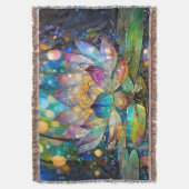 Illuminated Blooming Lotus Flower Deken (Voorkant Verticaal)