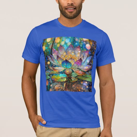Illuminated Blooming Lotus Flower T-shirt (Voorkant)