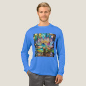 Illuminated Blooming Lotus Flower Tri-Blend Shirt (Voorkant)