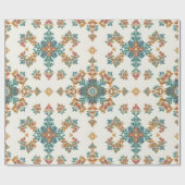 Illuminated Evergreen Christmas Seamless Pattern Cadeaupapier (Vlak)