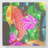 Illuminated Koi Stenen Onderzetter (Voorkant)