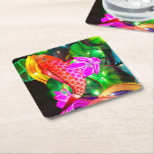 Illuminated Koi Vierkante Kartonnen Onderzetter (Schuin)