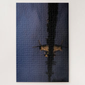 Illuminated windmill at Blue Hour Legpuzzel (Verticaal)