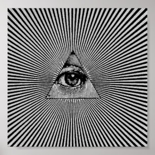 Illuminati All see Eye Trance Poster Sleep
