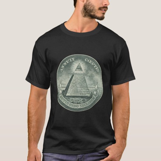 Illuminati All-Seeing Eye Grappige Valuta Grafiek T-shirt (Voorkant)