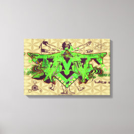 ILLUMINATI DMT GRAFFITI CANVAS FLOWER OF LIFE