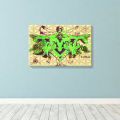 ILLUMINATI DMT GRAFFITI CANVAS FLOWER OF LIFE AFDRUK (Insitu (Houten vloer))