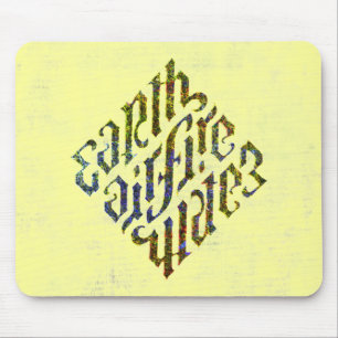 Illuminati - Earth Air Fire Water Mousepad Muismat