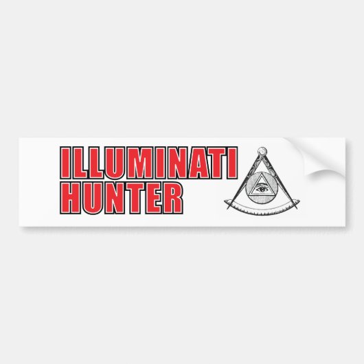 Illuminati Hunter Bumpersticker (Voorkant)