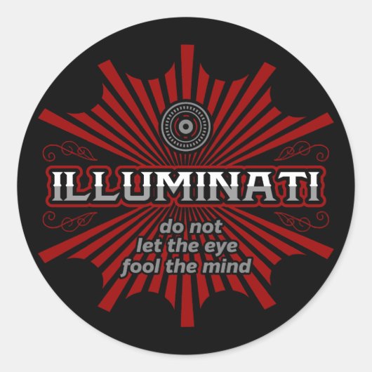 Illuminati laten het oog niet ontvlammen ronde sticker (Voorkant)