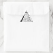 Illuminati logo driehoek sticker (Tas)