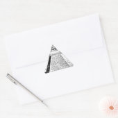 Illuminati logo driehoek sticker (Envelop)