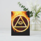 Illuminati on Fire Briefkaart (Staand voorkant)