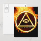 Illuminati on Fire Briefkaart (Voorkant / Achterkant)