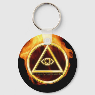 Illuminati on Fire Sleutelhanger