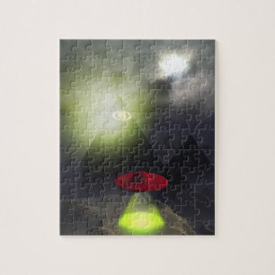 Illuminati-piramide en ufo-puzzle legpuzzel