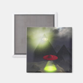 Illuminati Pyramid en UFO Magnet Magneet (Voorkant / Achterkant)