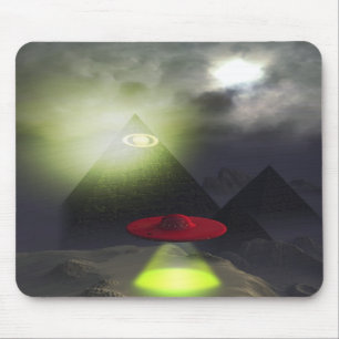 Illuminati Pyramid en UFO Mousepad Muismat