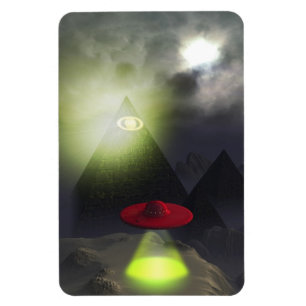 Illuminati Pyramid en UFO Premium Flexi Magnet Magneet