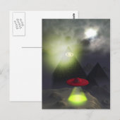 Illuminati Pyramide en UFO-Briefkaart Briefkaart (Voorkant / Achterkant)