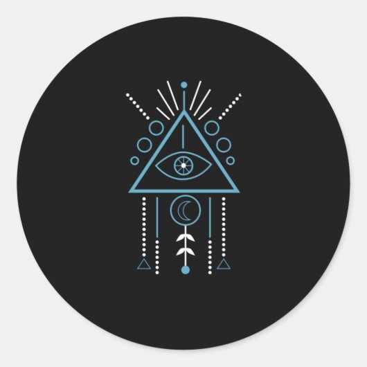 Illuminati Symbol Masonic Triangle Dreamweaver Gi Ronde Sticker (Voorkant)