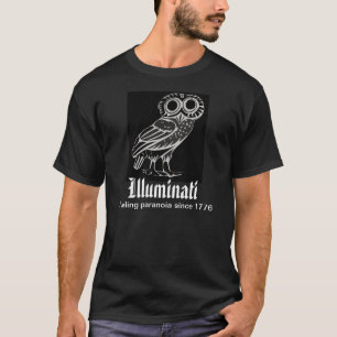 Illuminati, wit op zwart t-shirt