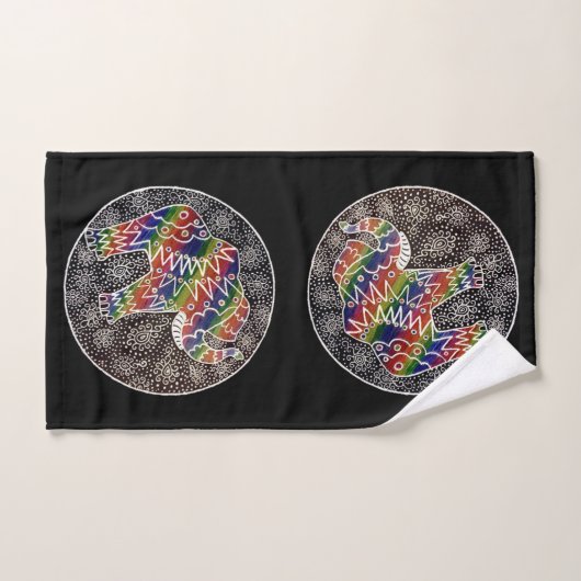 Illumination d'éléphant (Serviette à main)