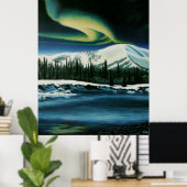 Illuminations du Nord Peinture Canada Affiche pays (Bureau à domicile)