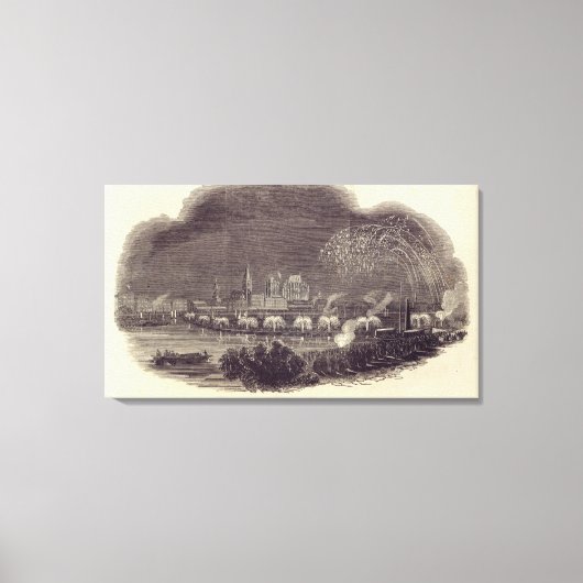 Illuminations of Keulen, 23 augustus 1845 Canvas Afdruk (Voorkant)