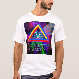 Illuminatus Lasers Logo White T-Shirt