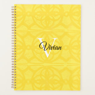 Illuminer Batik Jaune Élégant Nom du monogramme