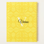 Illuminer Batik Jaune Élégant Nom du monogramme (Dos)