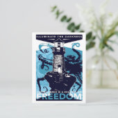 Illuminer l'obscurité, carte postale vintage (Debout devant)