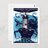 Illuminer l'obscurité, carte postale vintage (Devant / Derrière)
