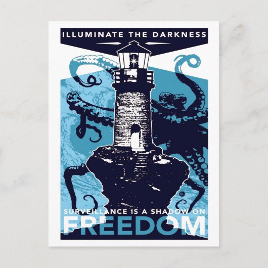 Illuminer l'obscurité, carte postale vintage (Devant)