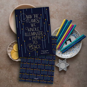 Illuminer une voie vers la paix - carte Hanoukka