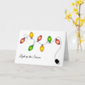 Illuminez la carte de vœux de la saison de Noël (Fleur jaune)