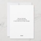 Illuminez votre carte de vacances plate de fêtes (Dos)