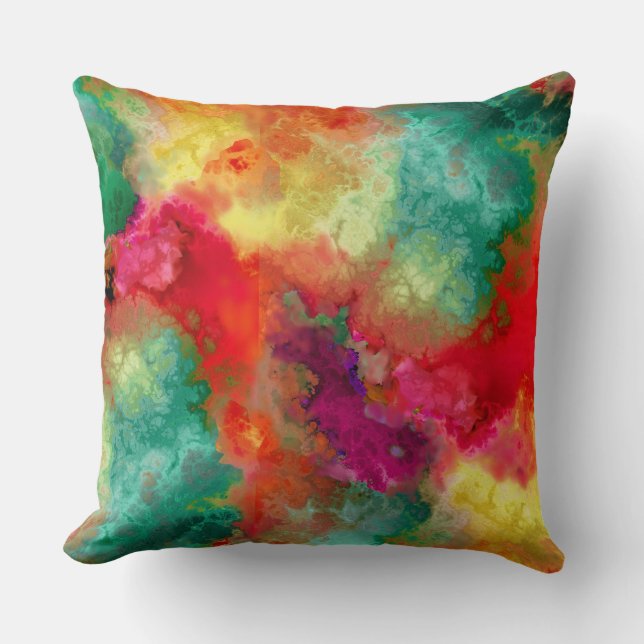 Illusie van Abstracte wolken Kussen (Voorkant)