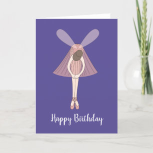 illusima Ballerina Fairy Dark Purple Carte d'anniv